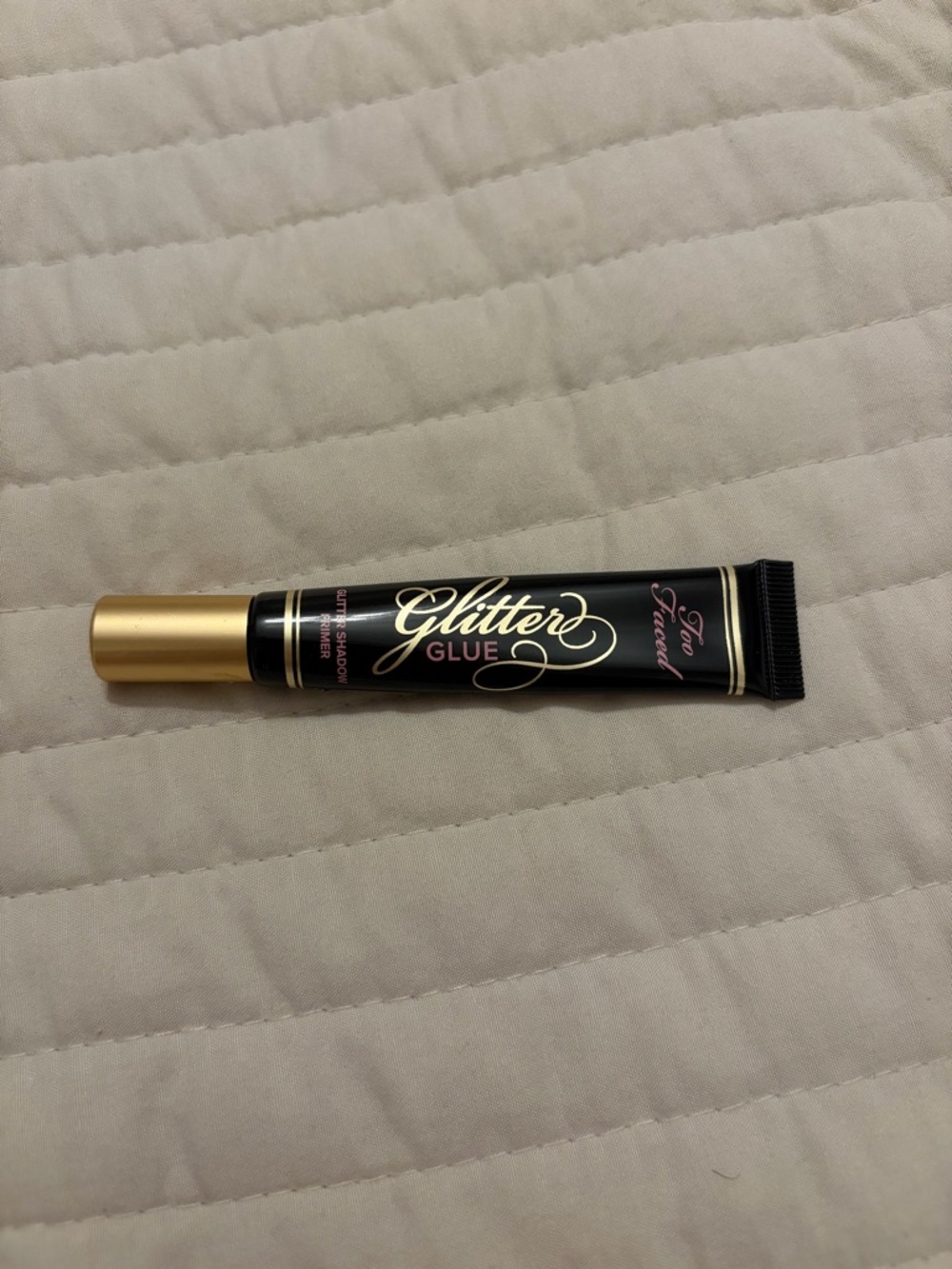 Too Faced Glitter Glue Eye Primer - Black & Gold Tube